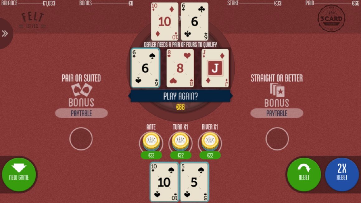 3 Card Hold'em Poker